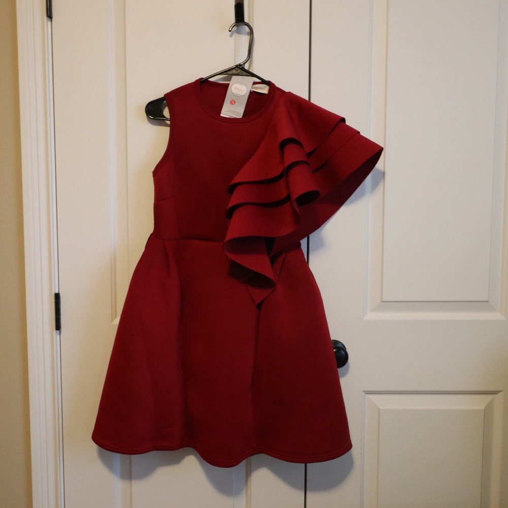 NWT Uhnice Ruffle Shoulder Dress - Size S